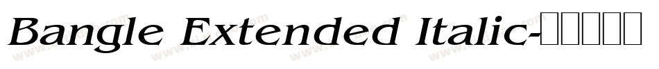 Bangle Extended Italic字体转换
